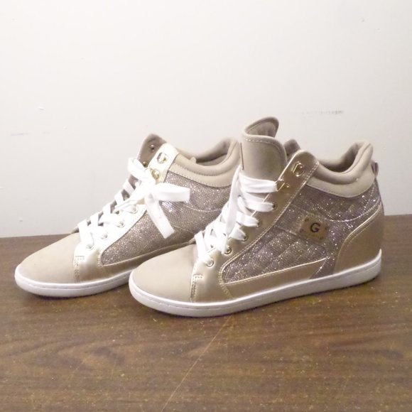 guess gold trainers